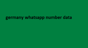 germany whatsapp number data