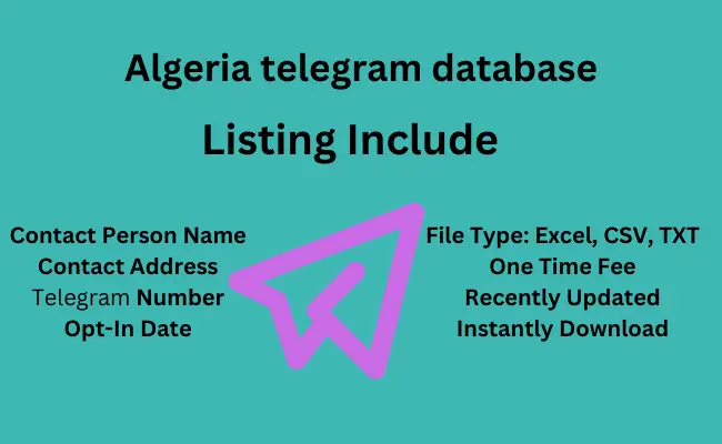 Algeria telegram database