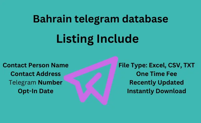 Bahrain telegram database