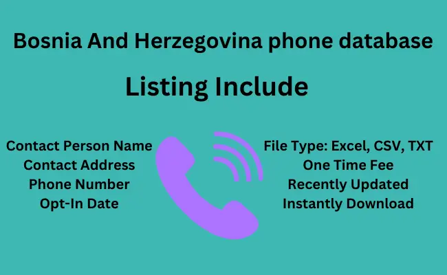 Bosnia And Herzegovina phone database