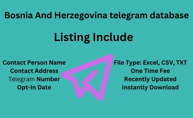 Bosnia And Herzegovina telegram database