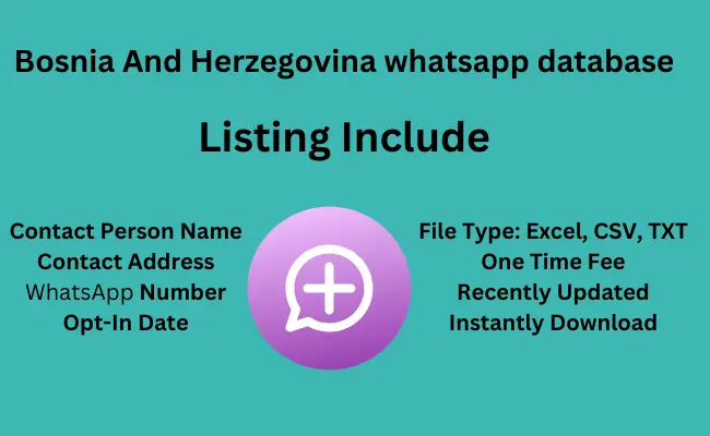 Bosnia And Herzegovina whatsapp database