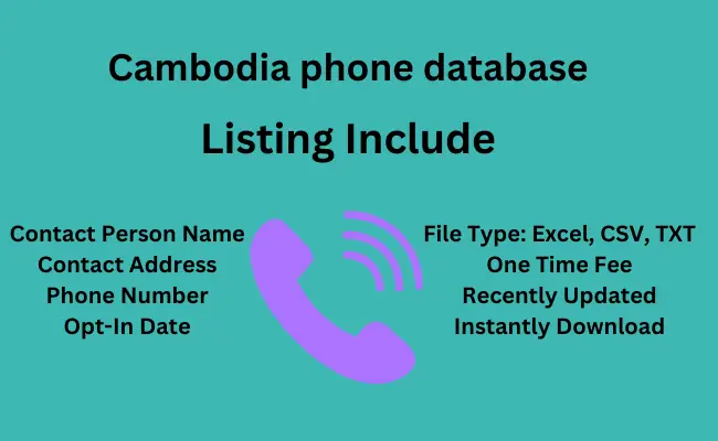 Cambodia phone database