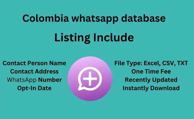 Colombia whatsapp database