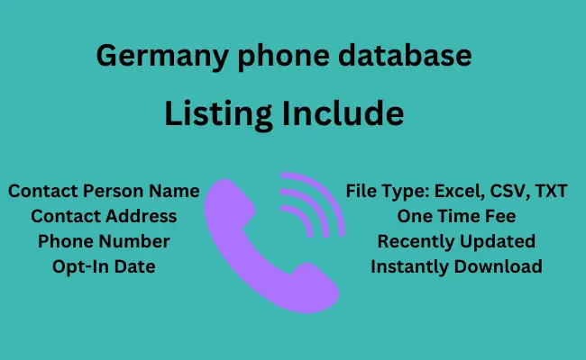 Germany phone database