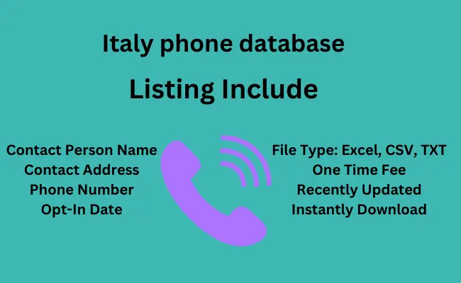 Italy phone database