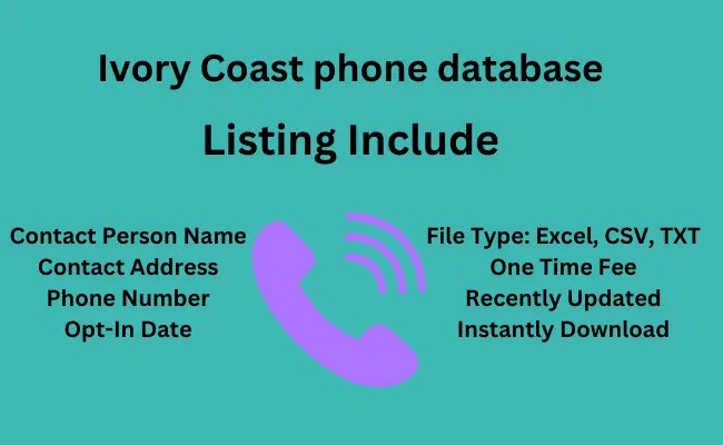 Ivory Coast phone database