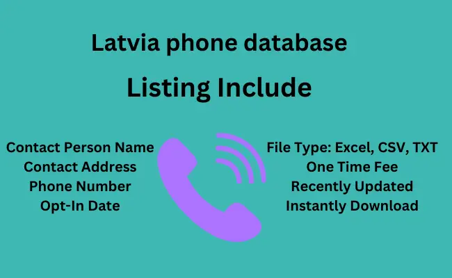 Latvia phone database