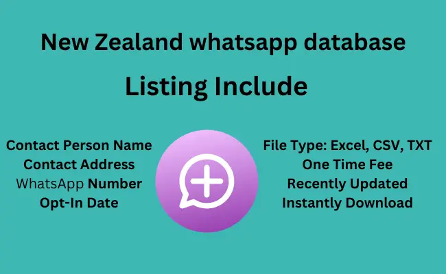 New Zealand whatsapp database