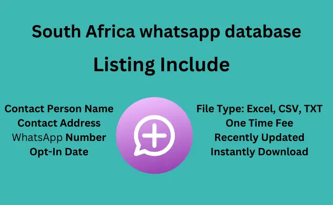 South Africa whatsapp database