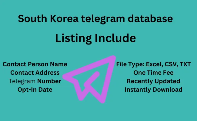 South Korea telegram database