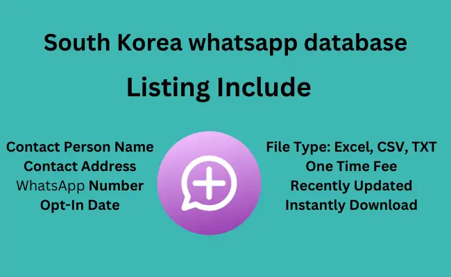 South Korea whatsapp database