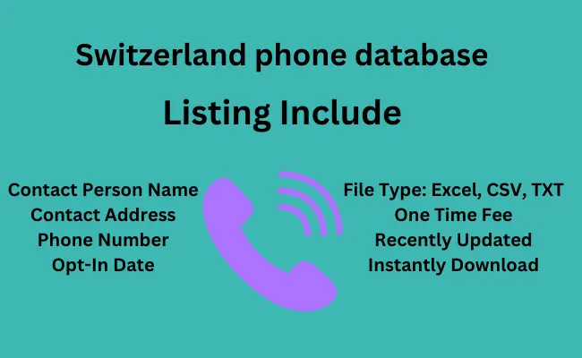 Switzerland phone database