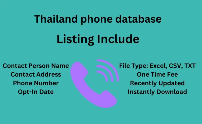 Thailand phone database