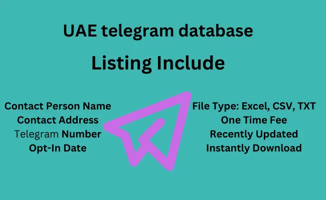 UAE telegram database